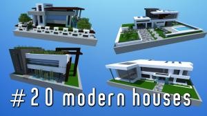 Télécharger 20 Modern Houses Pack pour Minecraft 1.7.10