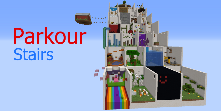 Télécharger Parkour Stairs pour Minecraft 1.16.5