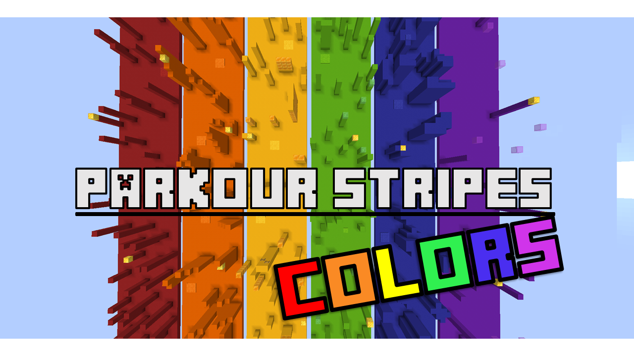 Télécharger Parkour Stripes Colors 1.0 pour Minecraft 1.18.2